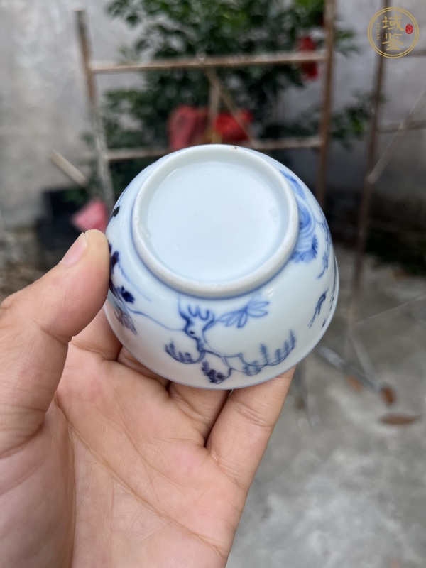 古玩陶瓷青花牧牛圖茶杯，注意品相真品鑒賞圖