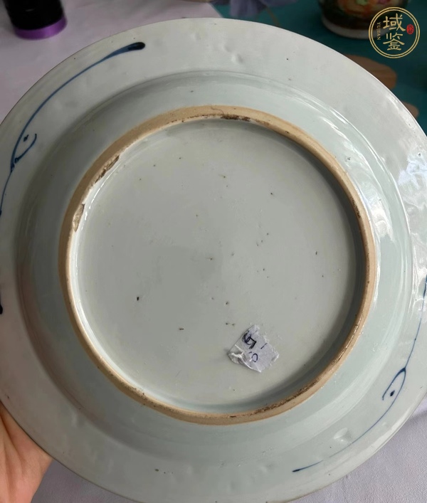 古玩陶瓷博古圖青花盤真品鑒賞圖