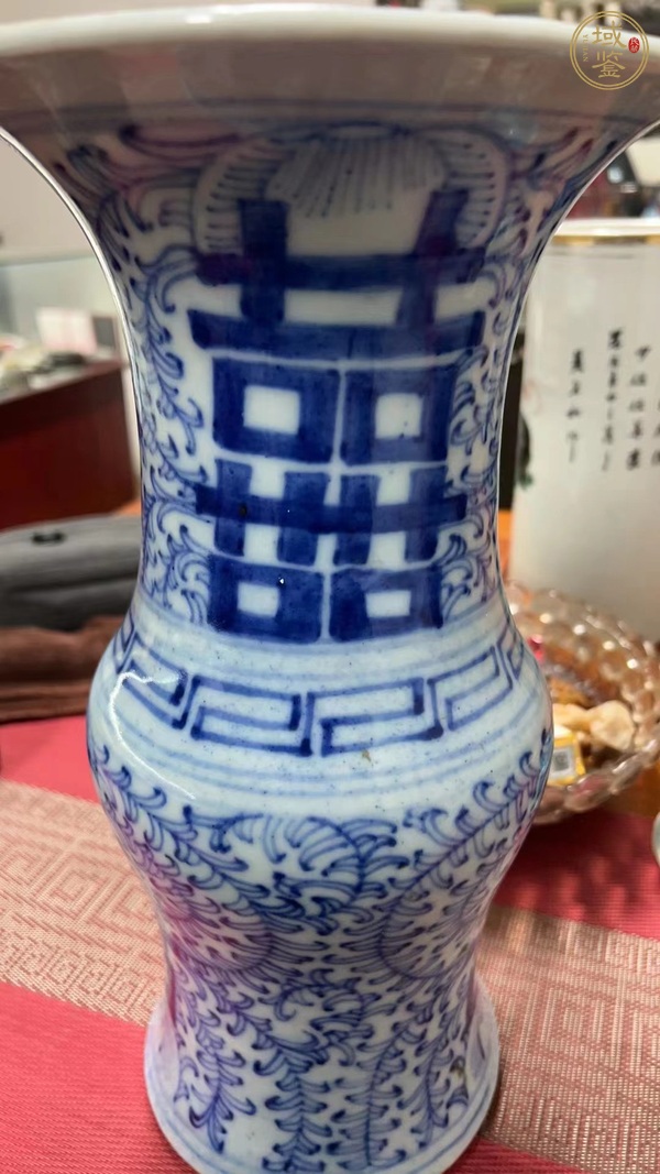 古玩陶瓷青花花觚真品鑒賞圖