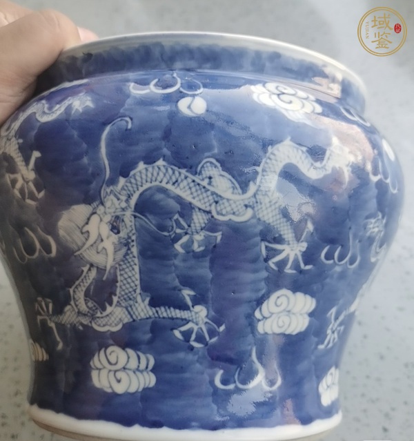 古玩陶瓷龍紋馬蹄尊真品鑒賞圖