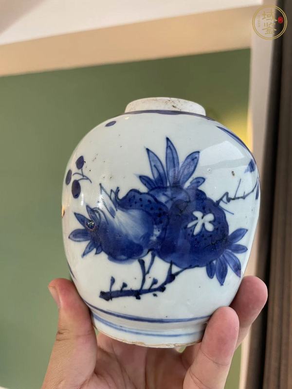 古玩陶瓷明末清初青花罐真品鑒賞圖