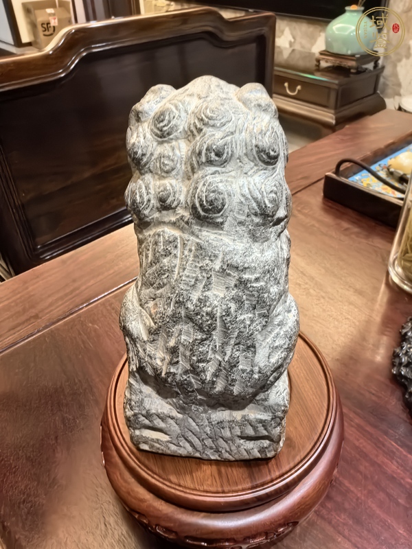 古玩雜項石獅子真品鑒賞圖