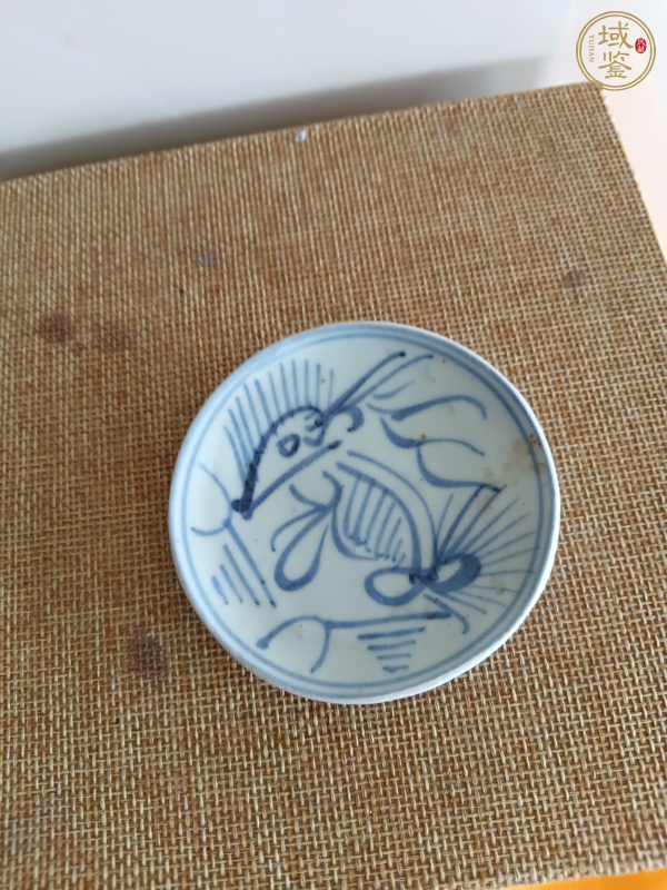 古玩陶瓷青花麒麟望月紋真品鑒賞圖