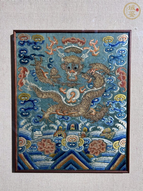 古玩雜項(xiàng)龍紋繡片真品鑒賞圖