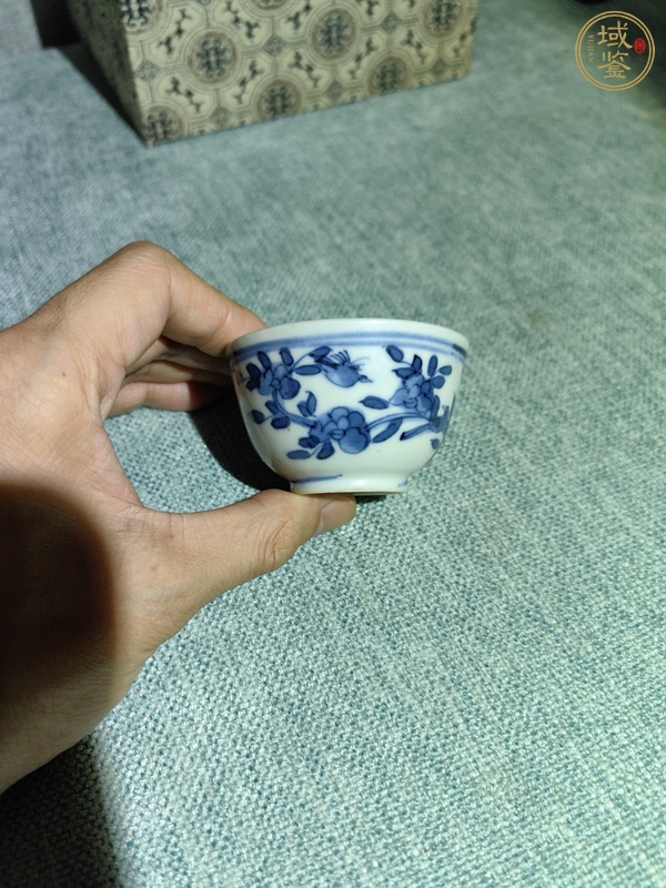 古玩陶瓷青花花鳥紋茶杯真品鑒賞圖