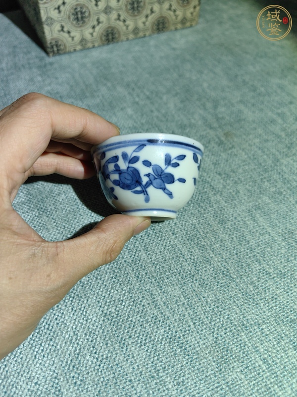 古玩陶瓷青花花鳥紋茶杯真品鑒賞圖