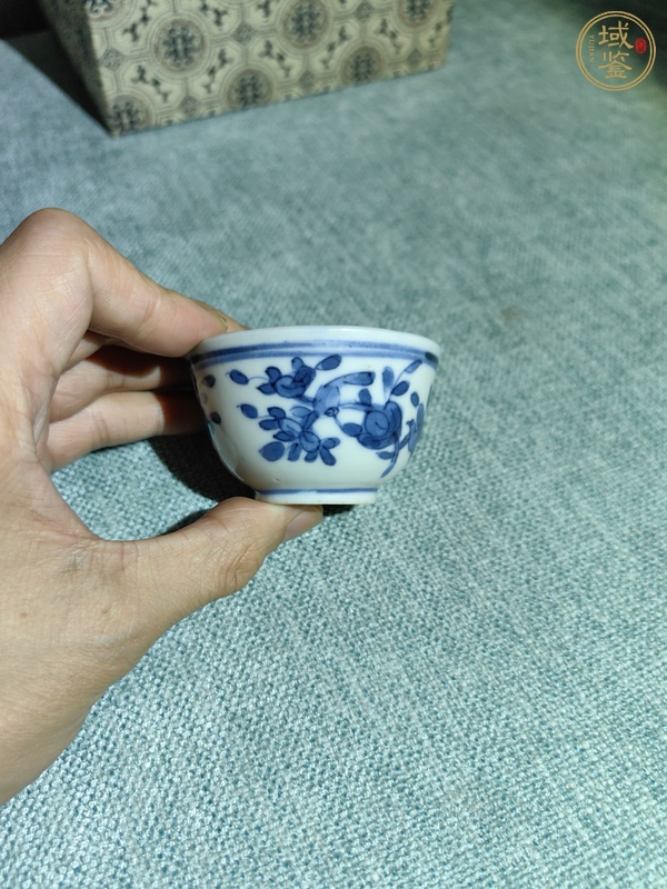 古玩陶瓷青花花鳥紋茶杯真品鑒賞圖