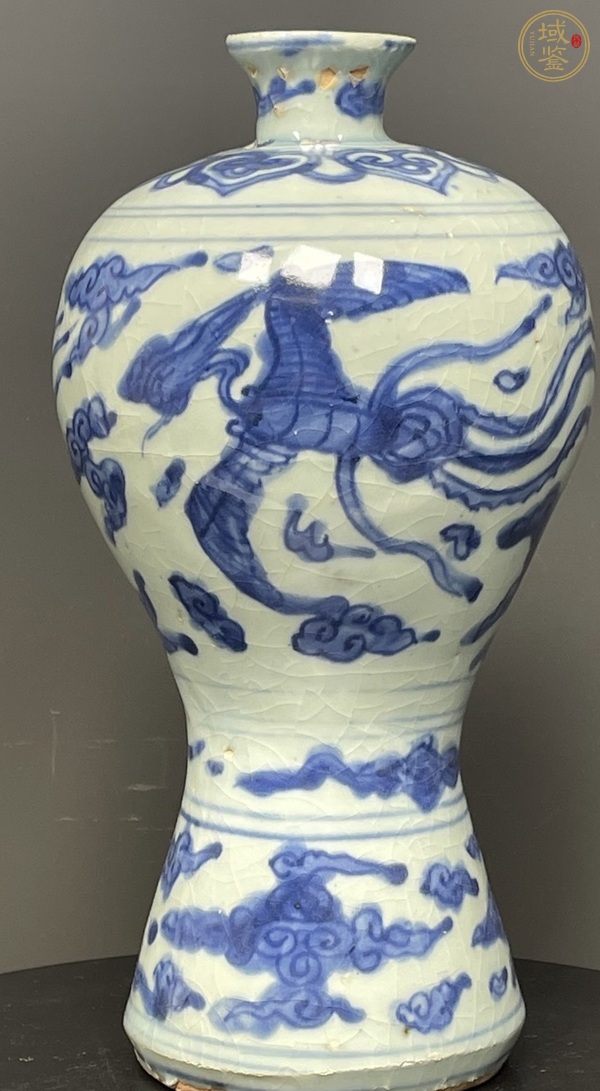 古玩陶瓷青花鳳紋梅瓶真品鑒賞圖