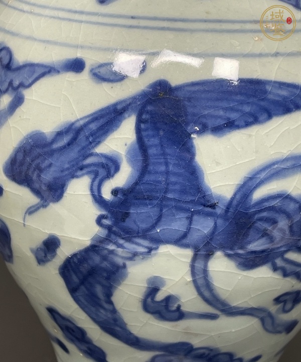 古玩陶瓷青花鸞鳳和鳴紋梅瓶，注意品相真品鑒賞圖