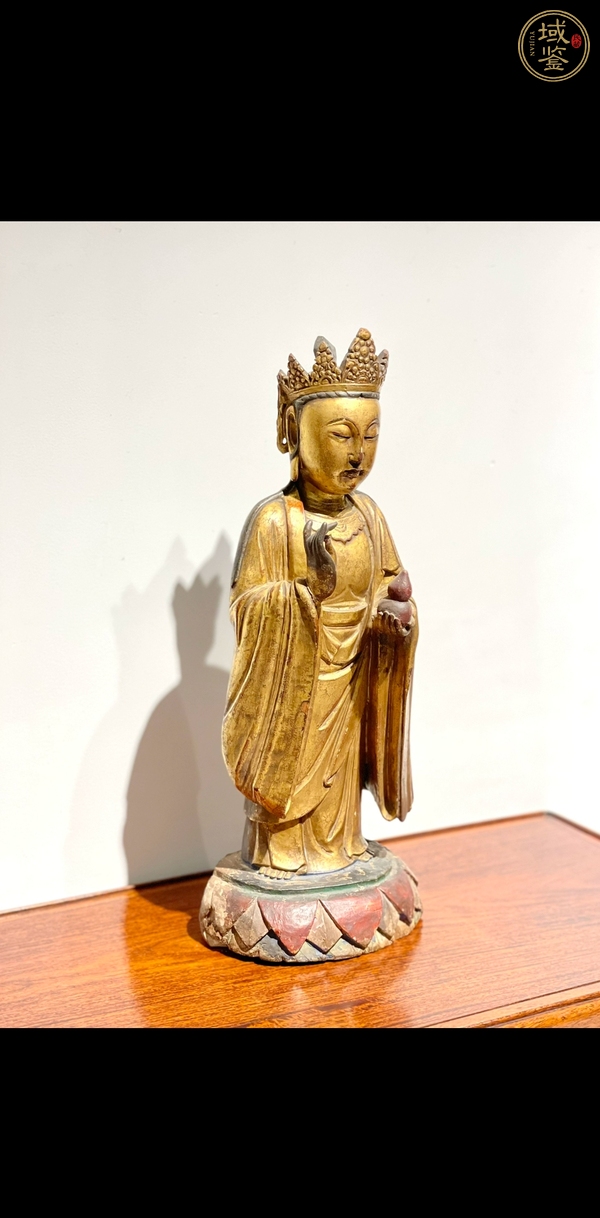 古玩雜項(xiàng)木雕金柒未來(lái)佛真品鑒賞圖