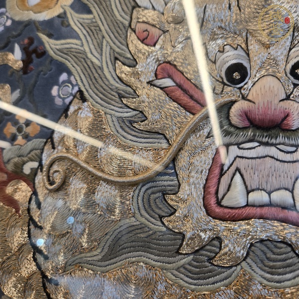古玩雜項龍紋刺繡真品鑒賞圖