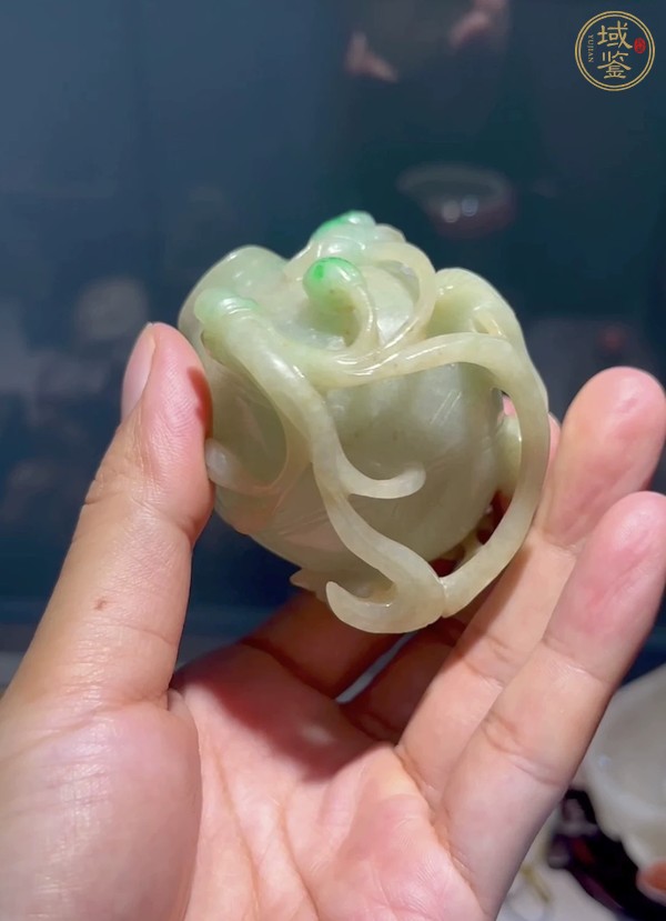 古玩玉器天然翡翠雕“水盂”真品鑒賞圖