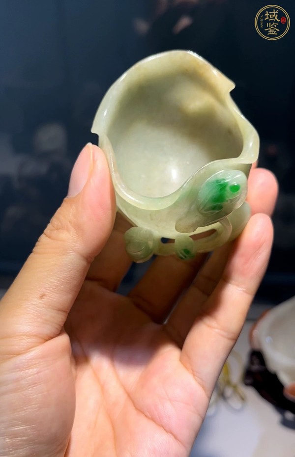 古玩玉器天然翡翠雕“水盂”真品鑒賞圖