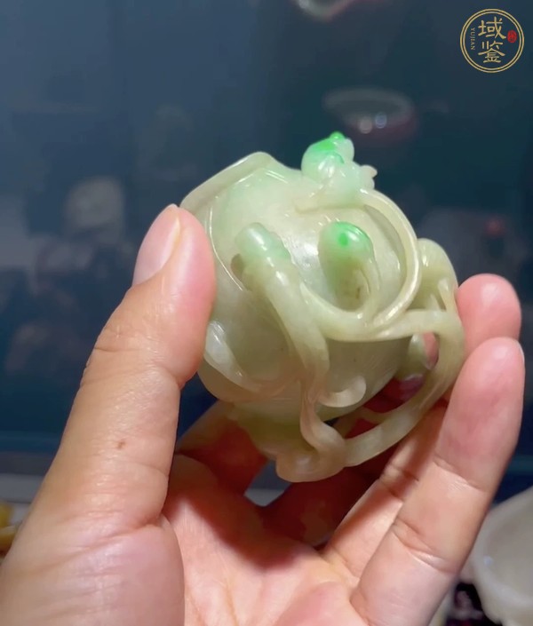 古玩玉器天然翡翠雕“水盂”真品鑒賞圖
