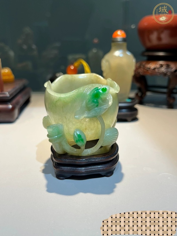 古玩玉器天然翡翠雕“水盂”真品鑒賞圖