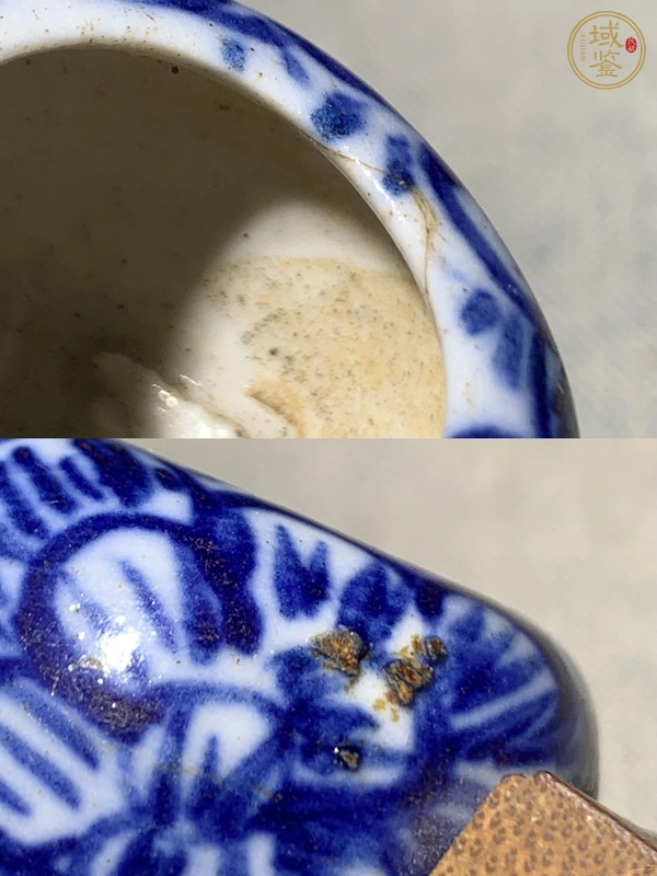 古玩陶瓷青花鳥食杯真品鑒賞圖