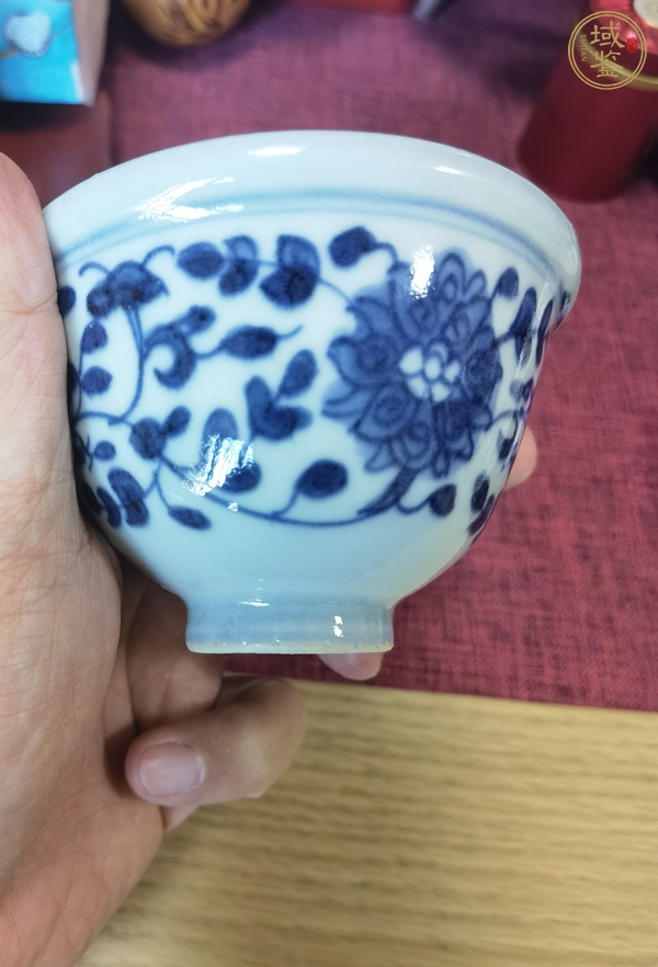 古玩陶瓷青花蓋碗真品鑒賞圖