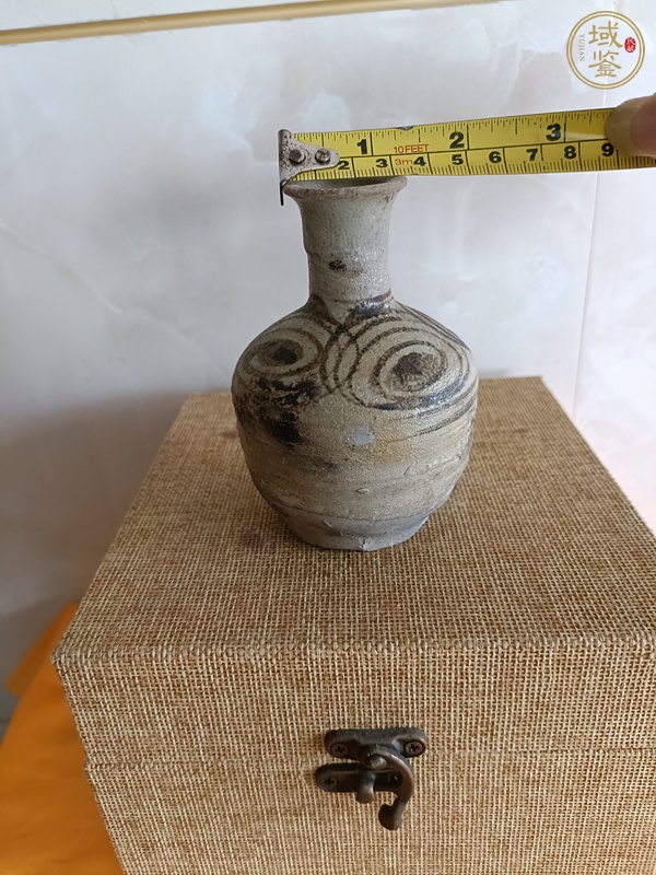 古玩陶瓷玉溪窯青花螺旋紋撇口瓶真品鑒賞圖