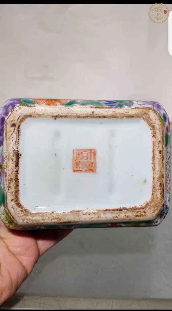 古玩陶瓷百花不落地粉彩肥皂盒真品鑒賞圖