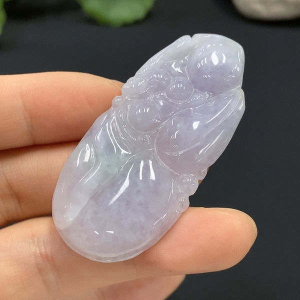 古玩玉器4天然翡翠A貨葫蘆掛件 總重15.480g拍賣,當前價格290元