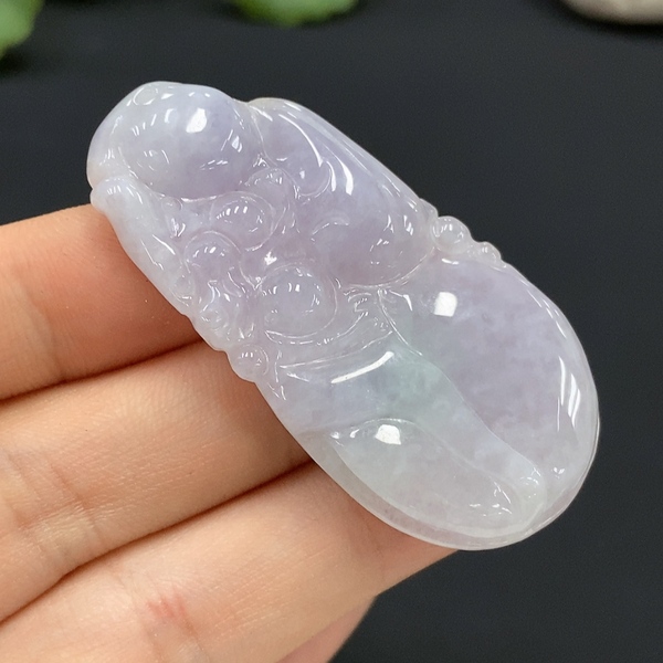 古玩玉器4天然翡翠A貨葫蘆掛件 總重15.480g拍賣,當前價格290元