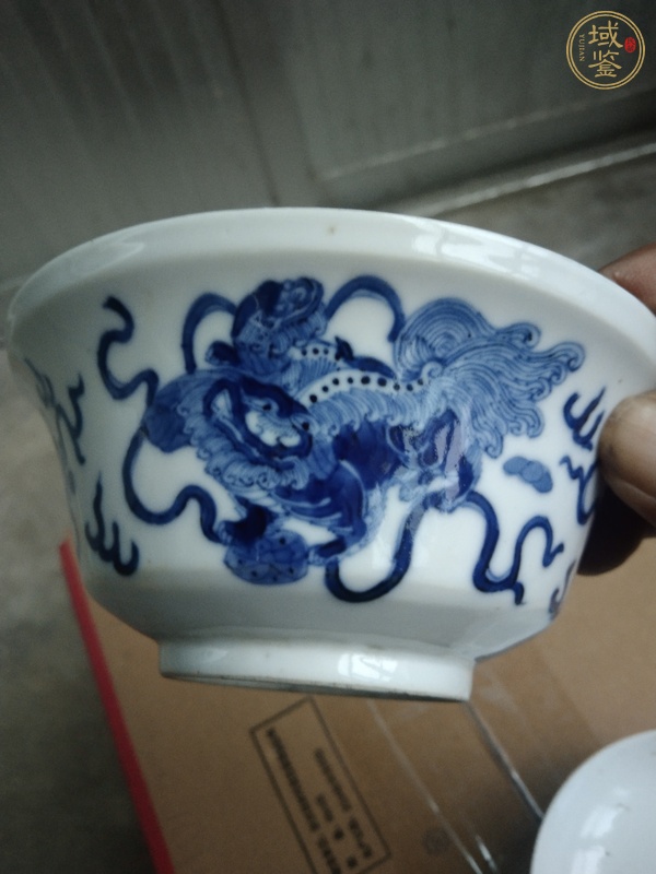 古玩陶瓷青花蓋碗真品鑒賞圖