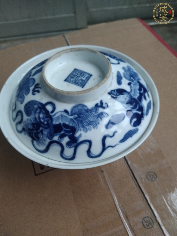 古玩陶瓷青花蓋碗真品鑒賞圖