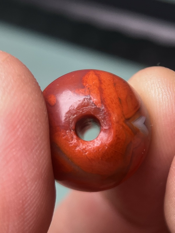古玩玉器戰國紅縞瑪瑙珠拍賣,當前價格18800元