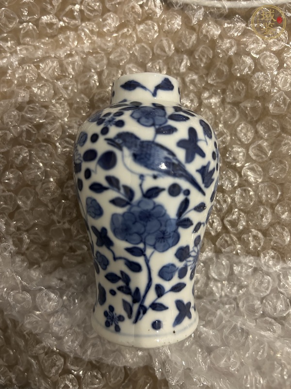 古玩陶瓷青花花鳥紋雞腿瓶真品鑒賞圖