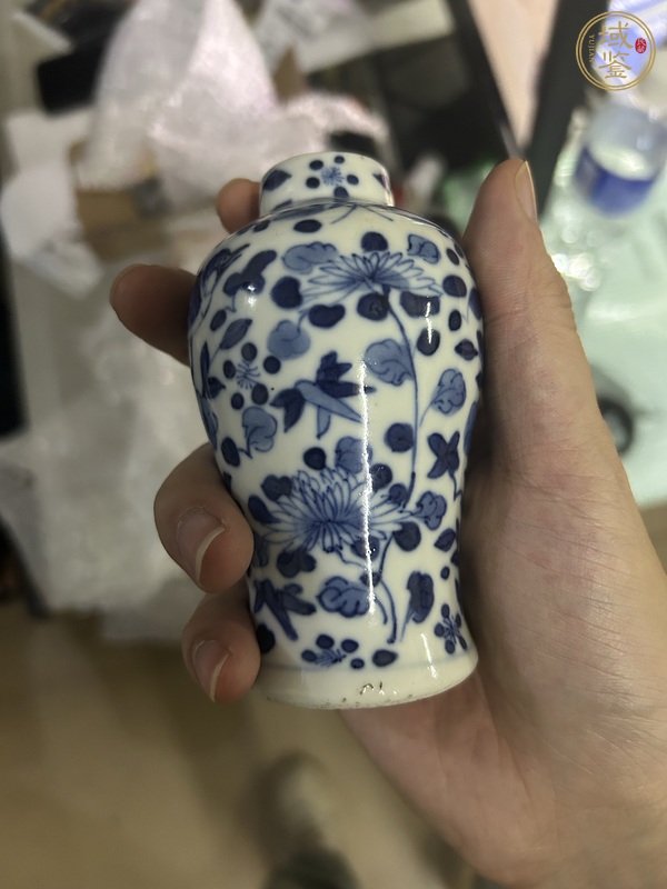 古玩陶瓷青花花鳥紋雞腿瓶真品鑒賞圖