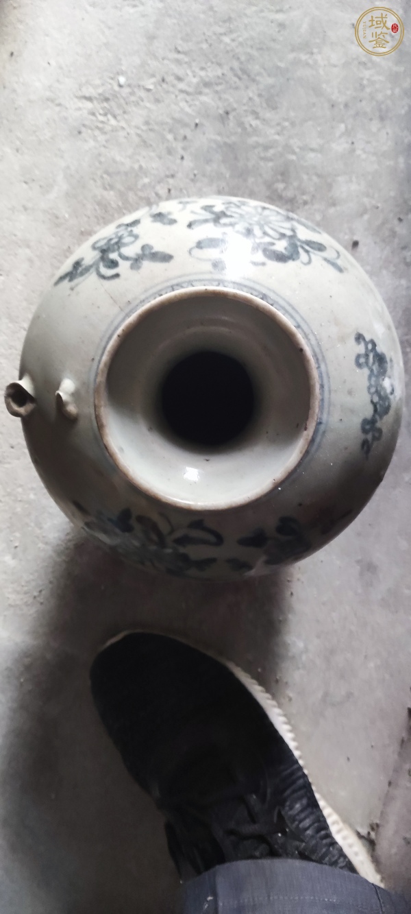 古玩陶瓷青花花卉紋茶壺真品鑒賞圖