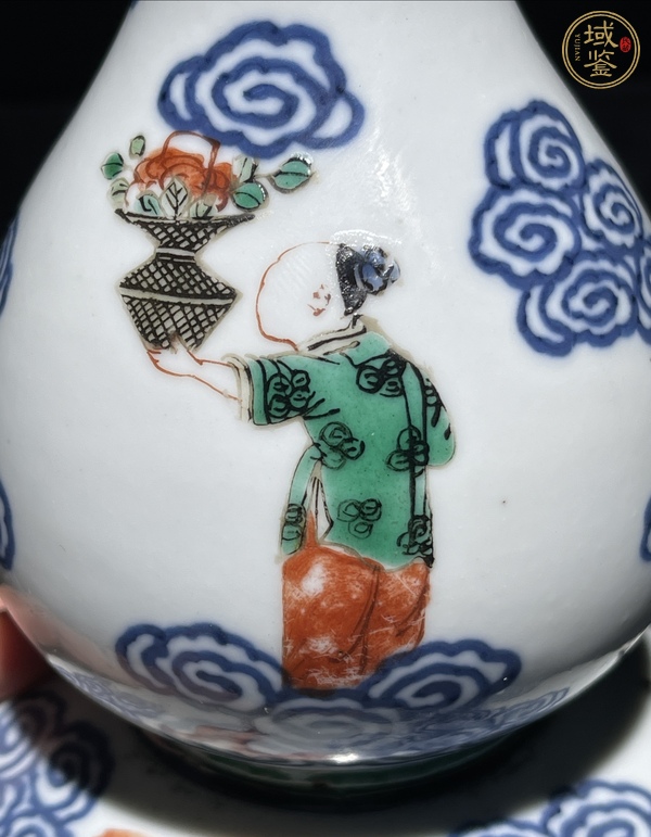 古玩陶瓷青花五彩人物葫蘆瓶真品鑒賞圖