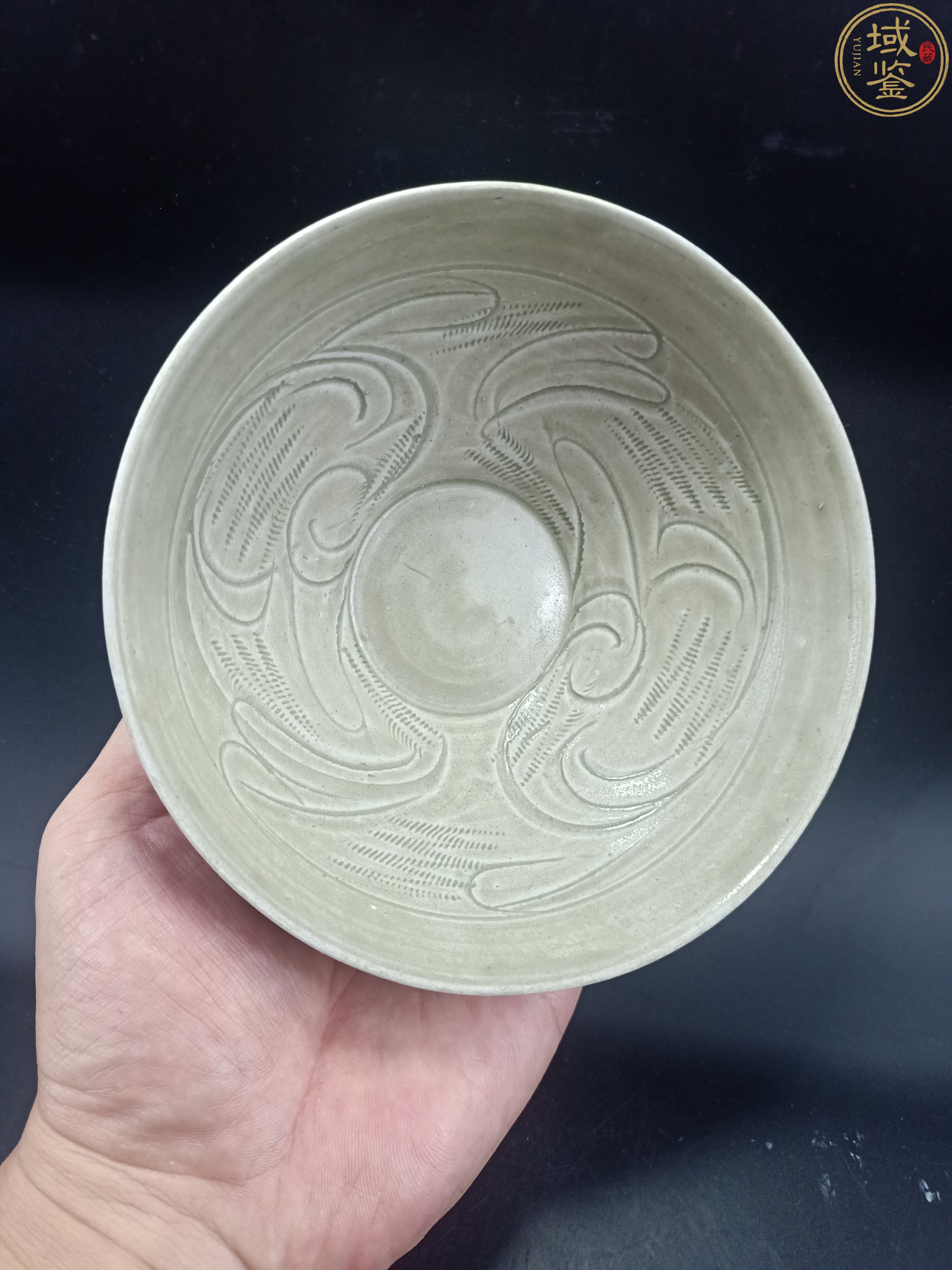 域鉴古玩】【精品】宋代同安窑珠光青瓷斗笠碗【馆藏级】拍卖价格