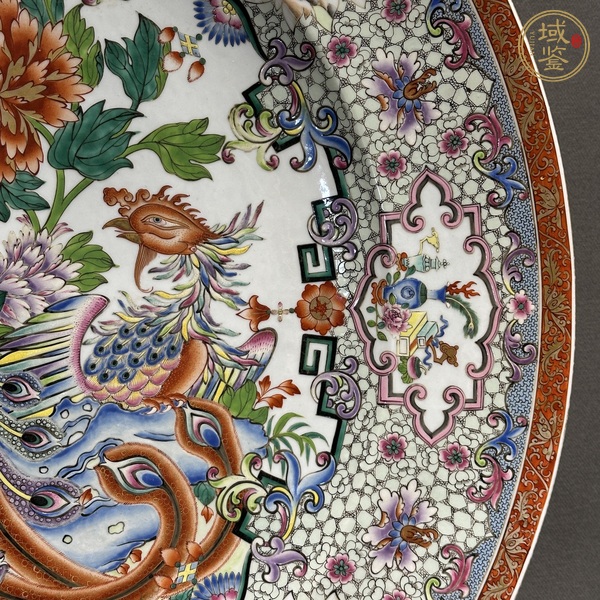 古玩陶瓷花鳥紋粉彩盤真品鑒賞圖