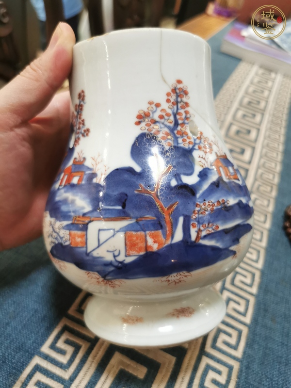 古玩陶瓷青花礬紅尊真品鑒賞圖