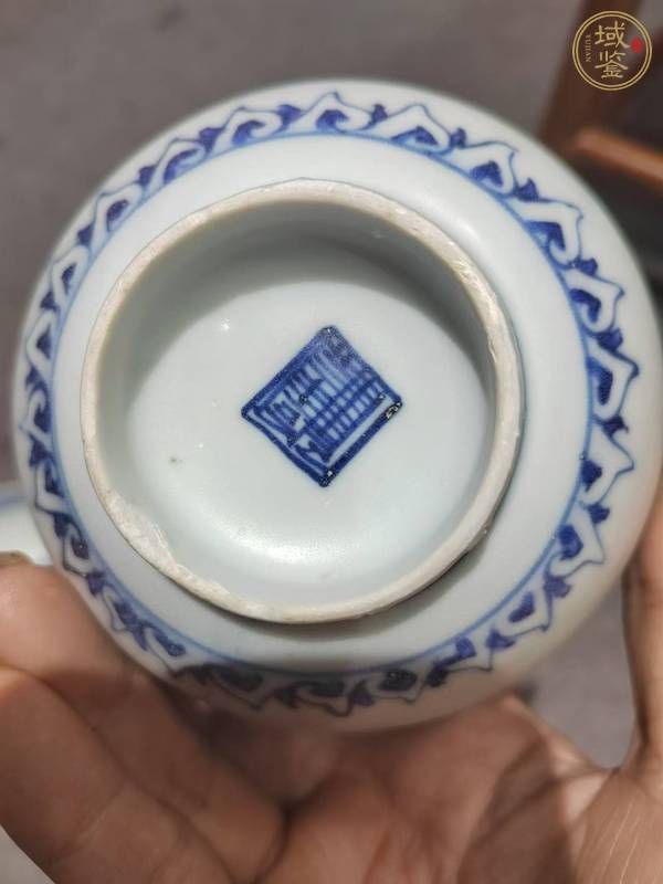 古玩陶瓷富貴佳器款青花碗真品鑒賞圖