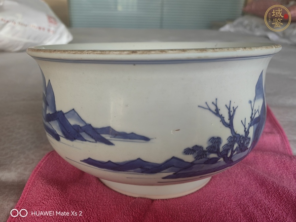 古玩陶瓷青化山水爐真品鑒賞圖