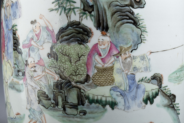 古玩陶瓷民國·粉彩文王訪賢圖燈籠尊拍賣,當前價格18800元