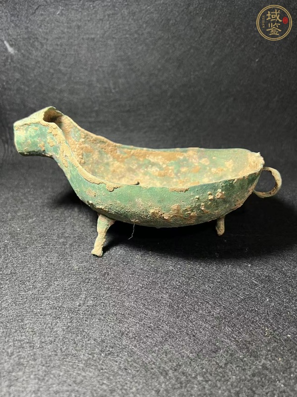 古玩銅器漢·獸面匜真品鑒賞圖