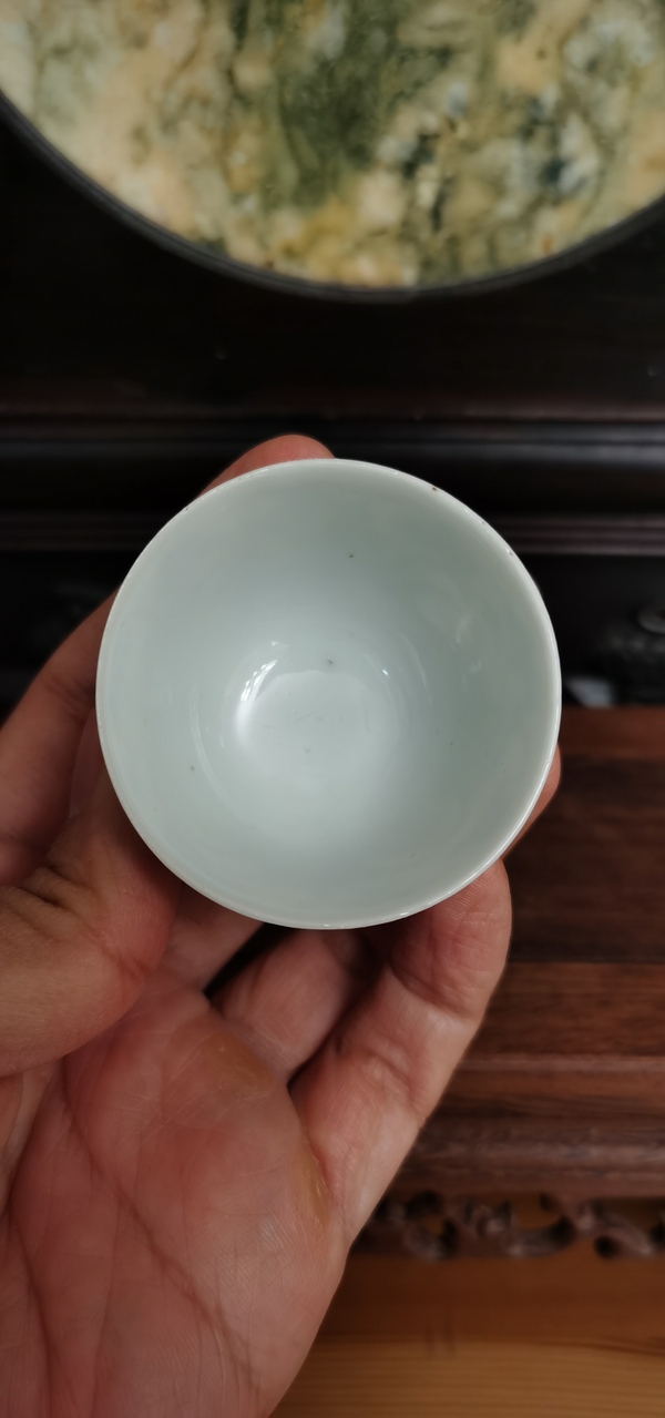 古玩陶瓷青花滿池矯紋臥足杯拍賣，當(dāng)前價(jià)格4300元