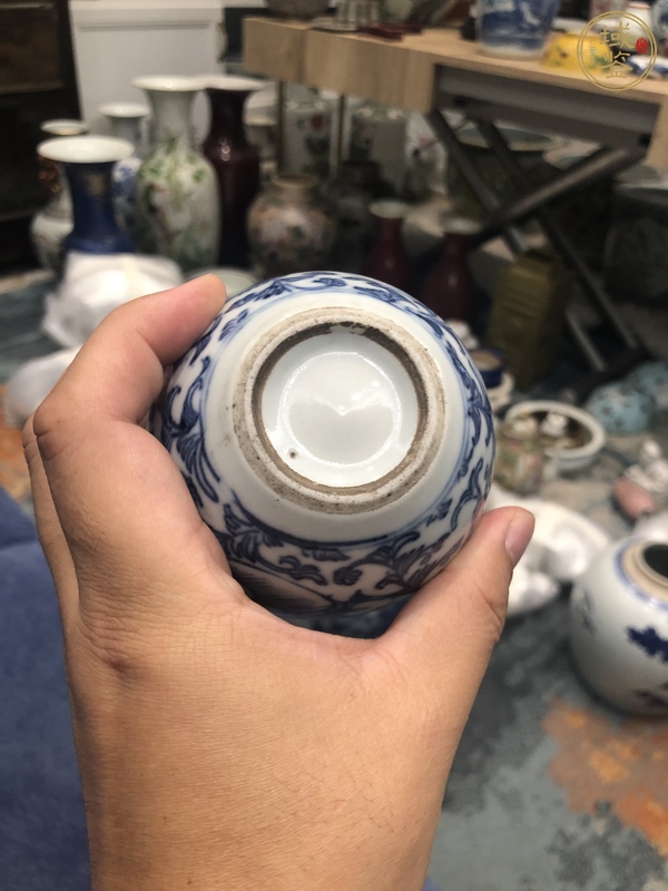 古玩陶瓷青花小缸真品鑒賞圖