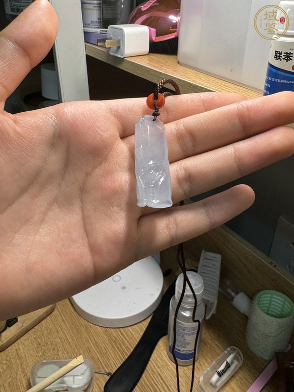 古玩玉器翡翠雕“節(jié)節(jié)高升”掛件真品鑒賞圖
