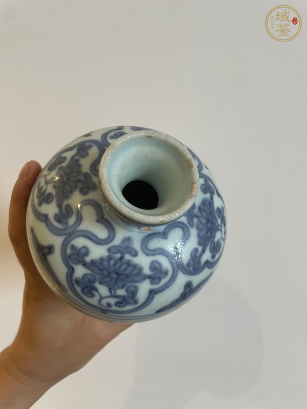 古玩陶瓷花卉紋青花梅瓶真品鑒賞圖