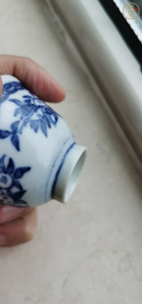 古玩陶瓷青花三多紋茶杯真品鑒賞圖