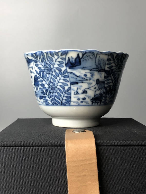 古玩陶瓷(精品主人杯)晚清·青花花卉紋·模印主人杯拍賣,當前價格980元