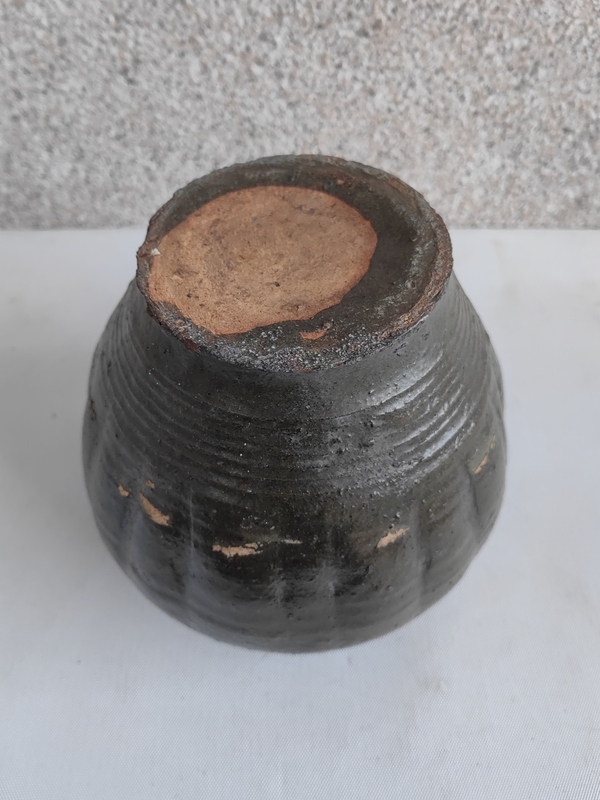 古玩陶瓷磁州窯茶葉末釉瓜楞罐拍賣,當前價格850元