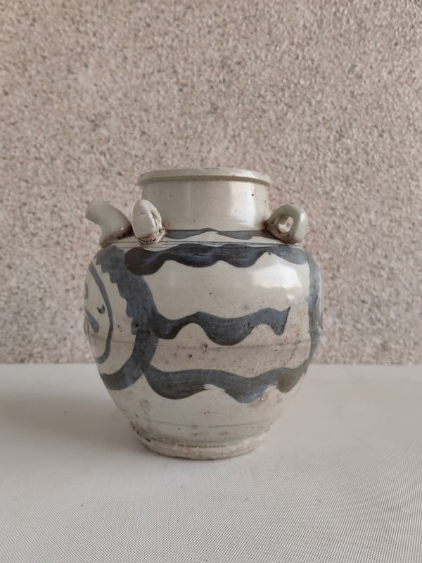 古玩陶瓷青花壽字四系壺拍賣,當前價格567元