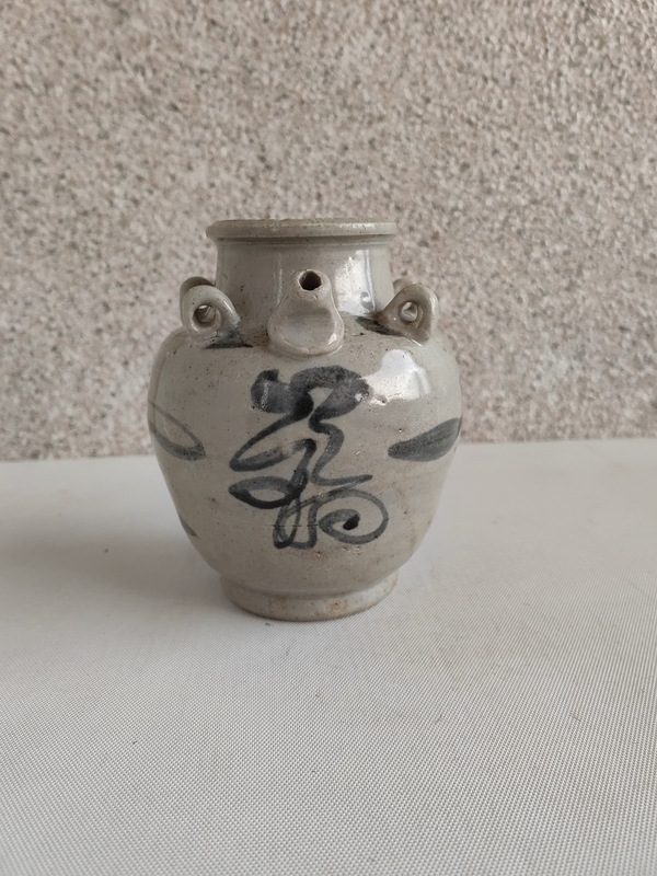 古玩陶瓷青花福字紋四系壺拍賣,當前價格678元