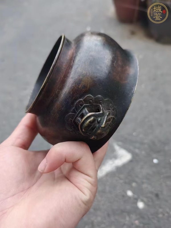 古玩銅器獅耳爐真品鑒賞圖