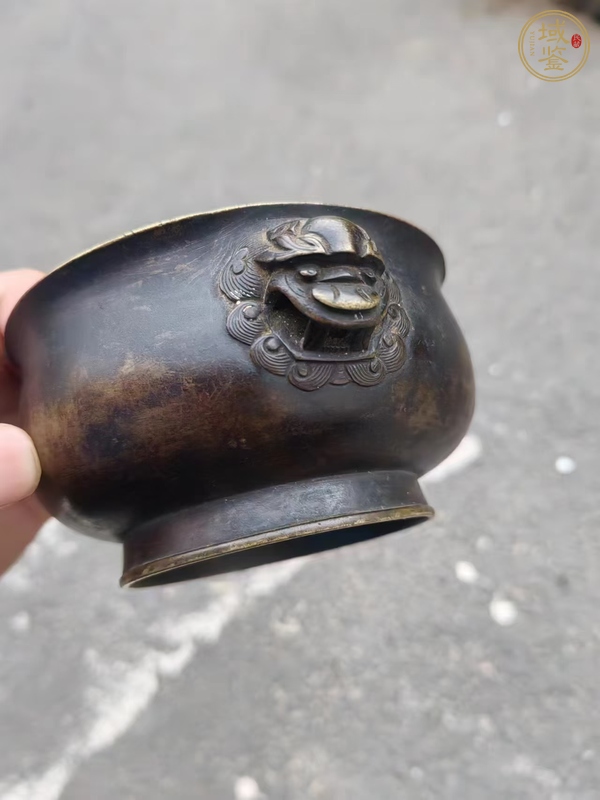古玩銅器獅耳爐真品鑒賞圖